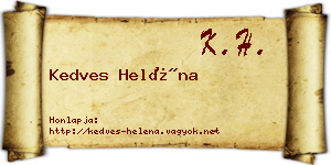 Kedves Heléna névjegykártya